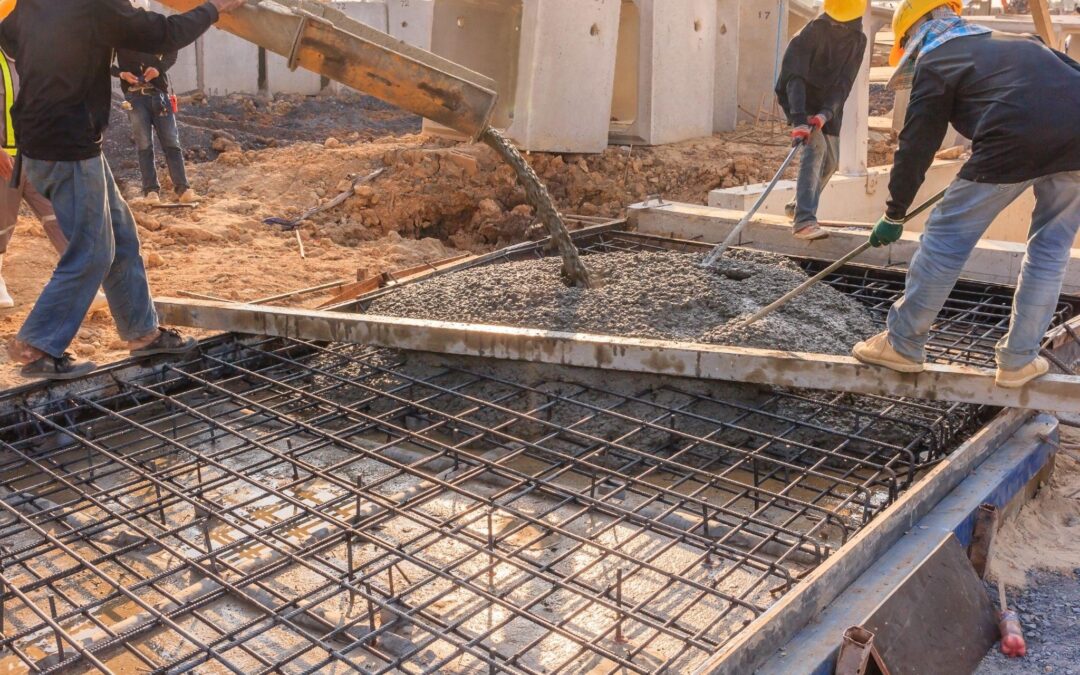 materiais de construção na fundação de obras residenciais